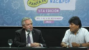 El presidente Alberto Fernández visitó Santa Fe y compartió una charla con Evo Morales