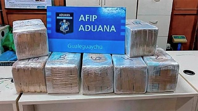 Se trata del cargamento de cocaína más grande que se haya detectado en Entre Ríos.
