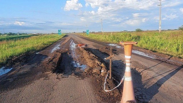 El estado de la ruta 18 en su tramo por la localidad de JUbileo despierta preocupación.