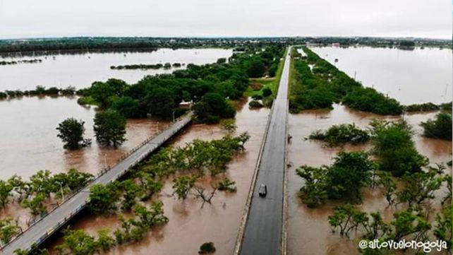 Así está Nogoyá tras las lluvias torrenciales