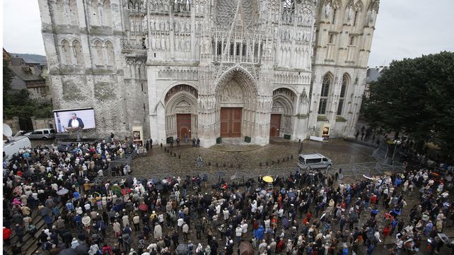 Funeral del Padre Jacques Hamel que murió en manos de terroristas islámicos.