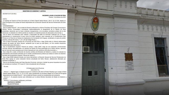 Entre Ríos: lo condenaron a perpetua por homicidio y consiguió que le fijen la pena en 25 años.