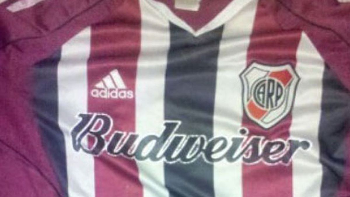 Camiseta de river online tricolor budweiser