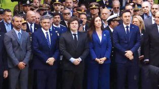 El año pasado el presidente y la vice estuvieron juntos en el acto por Malvinas.