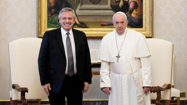 El presidente Alberto Fernández en su última reunión con el Papa Francisco en el Vaticano en 2020.&nbsp;