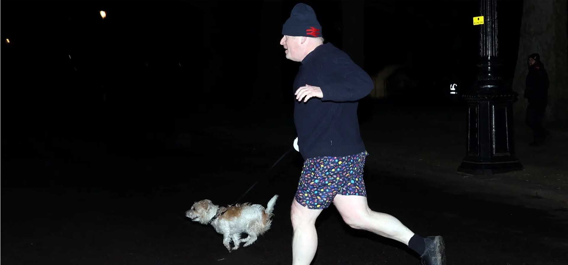 Boris Johnson sale a correr por la mañana en St James