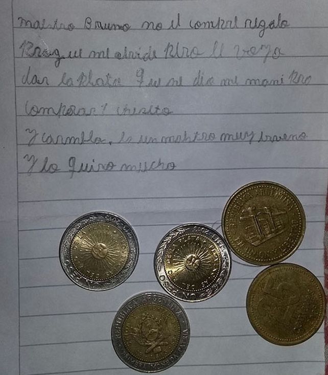 Me olvidé. En una carta