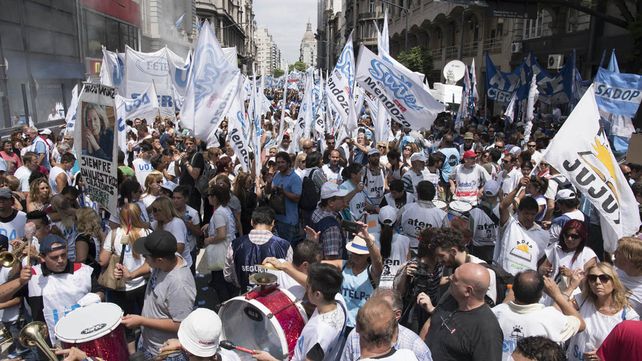 Marcha docente en Buenos Aires