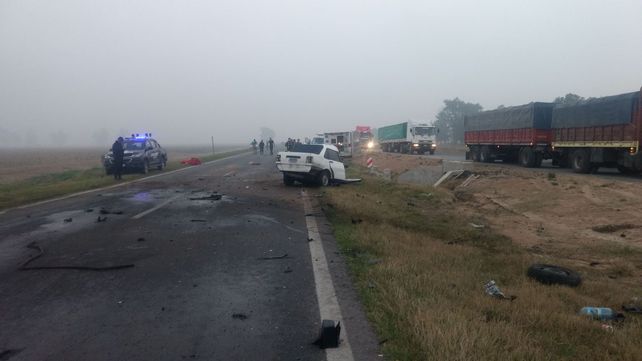 Choque frontal en ruta nacional 34 con un muerto y una mujer en estado grave. IMÁGENES FUERTES.