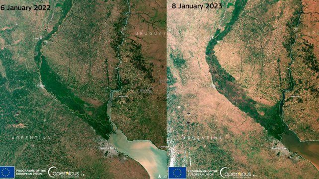 Río Paraná no se recupera de la bajante iniciada en 2020