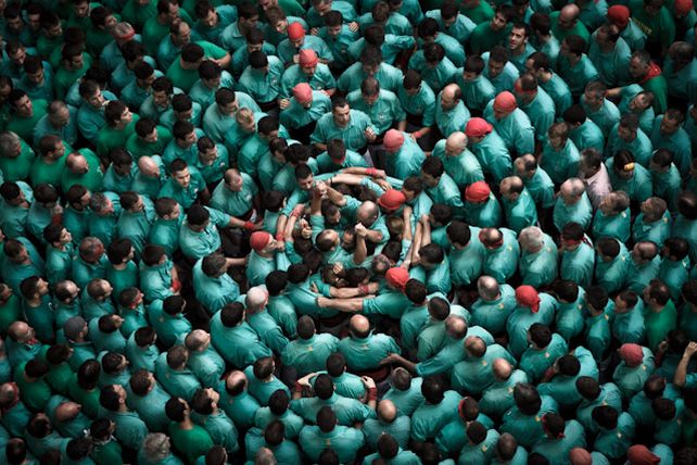Impresionantes fotos de una tradición: los castillos humanos