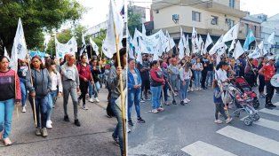 Organizaciones sociales de Paraná se plegaron al Piquetazo nacional que se realiza en todo el país contra el ajuste y recorte del plan Potenciar Trabajo