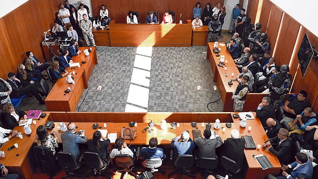 Sala. Una imagen del juicio a Los Monos. Allí mismo es la audiencia hoy