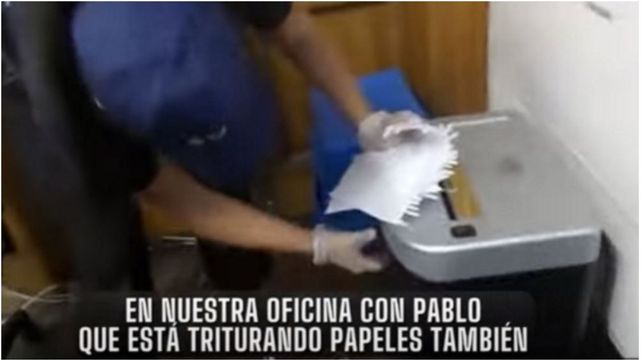 Un audio y un video muestran cómo personal de Sain destruyó documentos antes de ser allanados