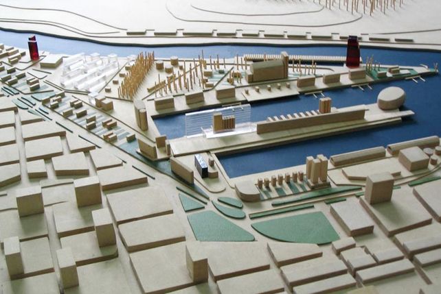 Maqueta. El proyecto del futuro puerto es uno de los pilares en materia de obra pública para toda la región.