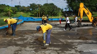 Acondicionan los piletones de los parques Sur y Juan de Garay