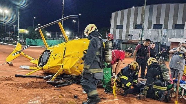 &nbsp;El helicóptero cayó en Salguero al 3700 de Buenos Aires sobre las canchas de tenis de un predio.