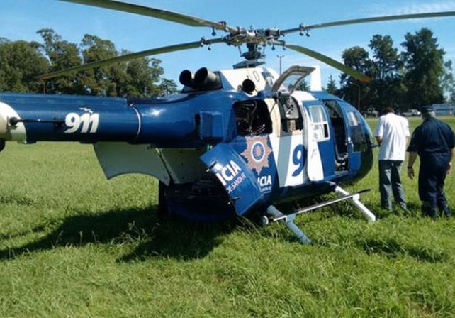 Un helicóptero de la provincia tuvo que realizar un aterrizaje de emergencia