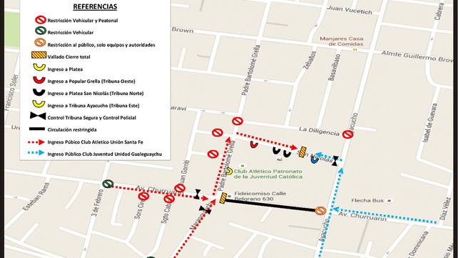 Difundieron las medidas de seguridad para el partido entre Juventud Unida y Unión