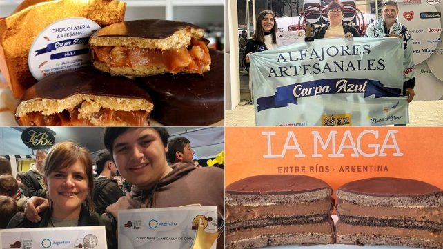 La medalla de oro al alfajor simple Carpa Azul de Pueblo Belgrano
