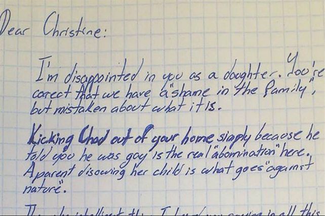 La impactante carta de un abuelo en defensa de su nieto gay