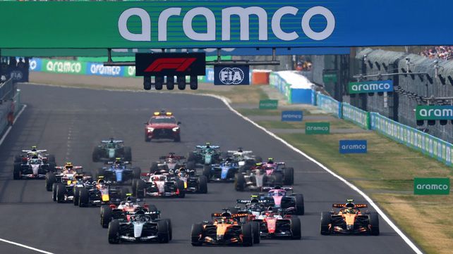 Largada del GP de Japón y otra vez Franco Colapinto lo hizo muy bien.