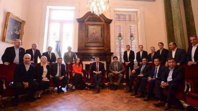 Respaldo total. Gobernadores de Cambiemos y del PJ