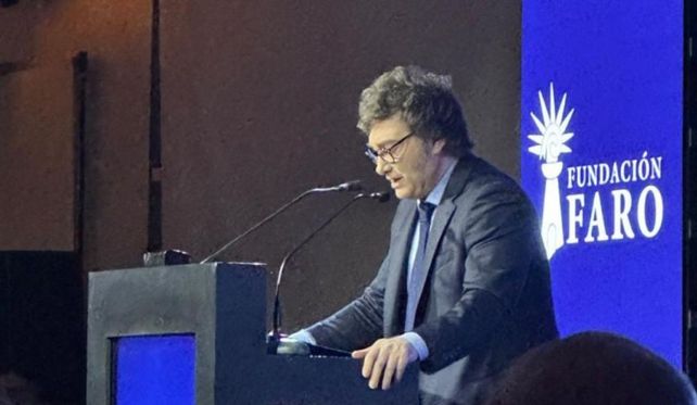 Milei dio su discurso en la Fundación Faro este lunes por la noche