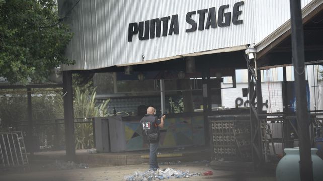 La policía trabaja en Punta Stage