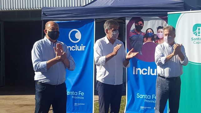 El intendente Emilio Jatón y el gobernador Omar Perotti