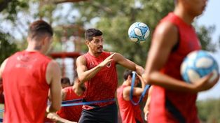 Salinas se prepara. El delantero peleará por un lugar entre los dieciocho.&nbsp;