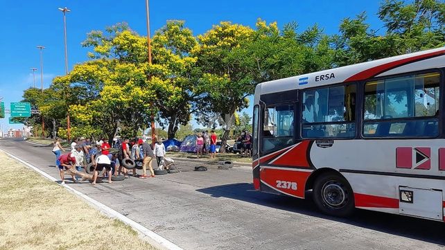 El corte de los pescadores sobre la Ruta 168&nbsp;