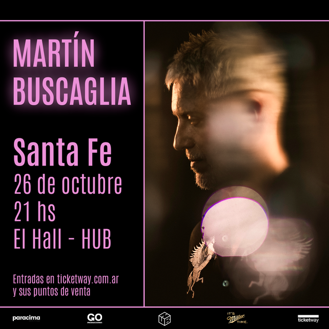 Martín Buscaglia, uno de los artistas mas destacados de Uruguay, llega a Santa Fe