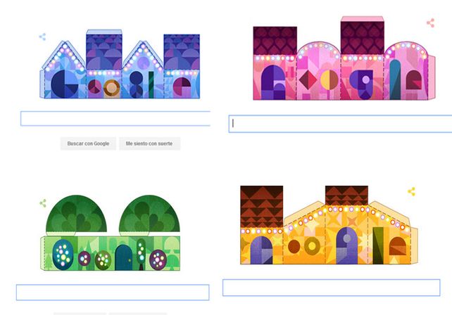 Google lanzó un doodle recortable para la Navidad