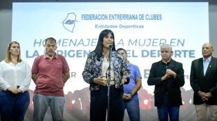 Alicia Aluani encabezó un acto homenaje a mujeres dirigentes deportivas.&nbsp;