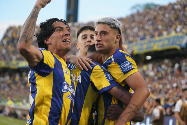 El festejo del gol canalla