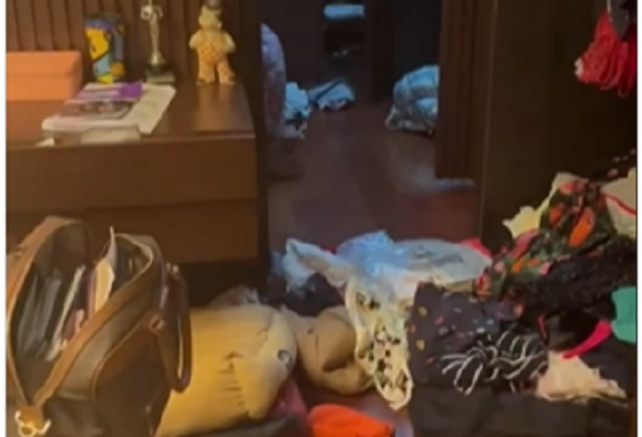 Así quedó una de las habitaciones de la casa del la funcionaria municipal.&nbsp;