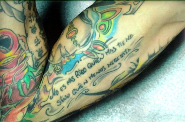 Mirá el error ortográfico en un tatoo de Lavezzi