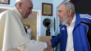 Francisco y Fidel Castro estuvieron reunidos por más de media hora
