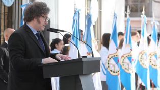 El presidente Javier Milei habló desde San Juan ante docentes y alumnos de primaria.&nbsp;