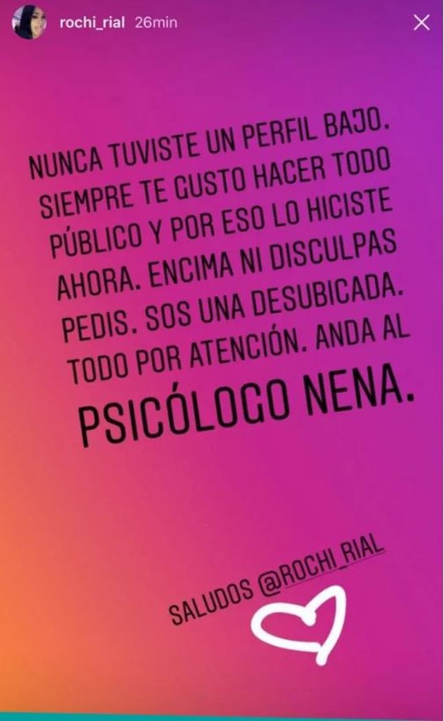 Fuerte reacción de Rocío Rial ante las disculpas de Morena: Andá al psicólogo, nena