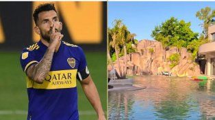 Se conocieron imágens de la ostentosa vivienda de Carlos Tevez.