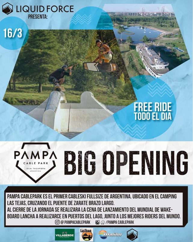 Inauguran el Pampa Cable Park en la previa del Campeonato mundial de Wakeboard