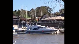 VIDEO: Un llamativo accidente en el Club Náutico con embarcaciones dañadas