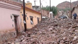 Al menos sesenta evacuados en Tilcara por una tormenta provocó un alud
