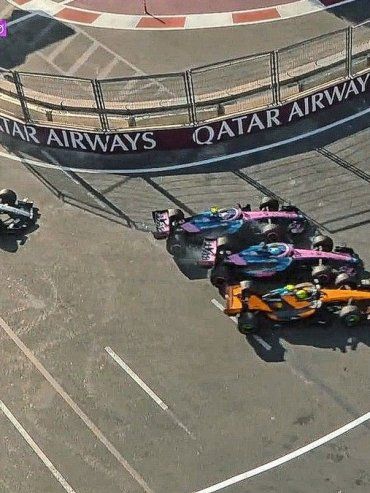 Franco Colpainto chocó con Gasly y tuvo que abandonar el Gran Premio de Azerbaiyán