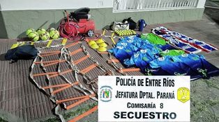 Robaron equipamiento deportivo en una escuela en Paraná.