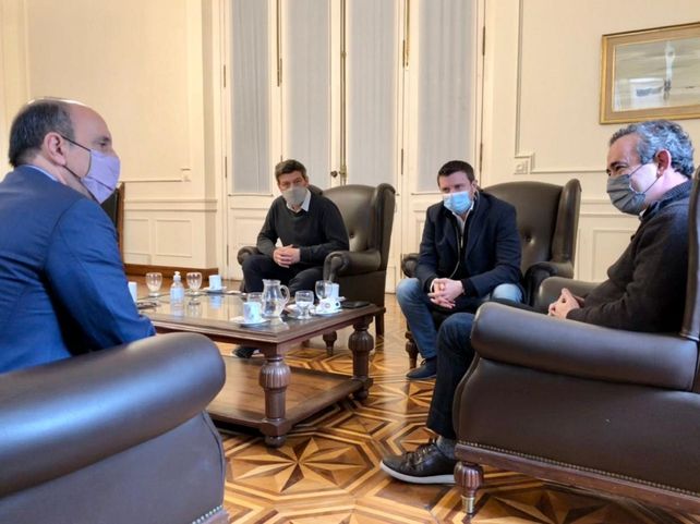 Pablo Javkin recibió ayer a José Corral y Roy López Molina