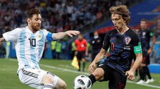 Mundial Rusia 2018. Fue la única vez que Messi y Modric se enfrentron en la selección en forma oficial.
