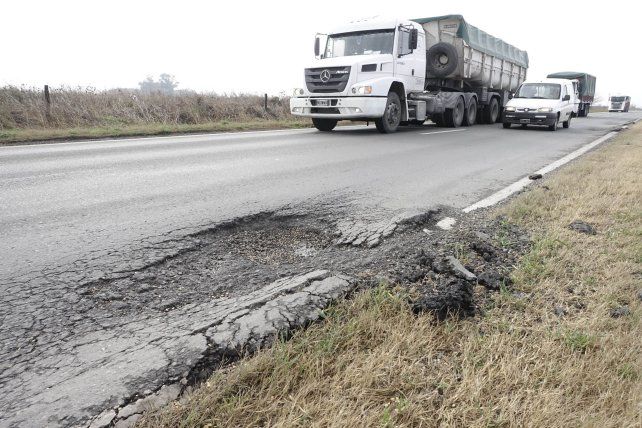 El mal estado de las rutas nacionales presenta un problema para el tránsito en general